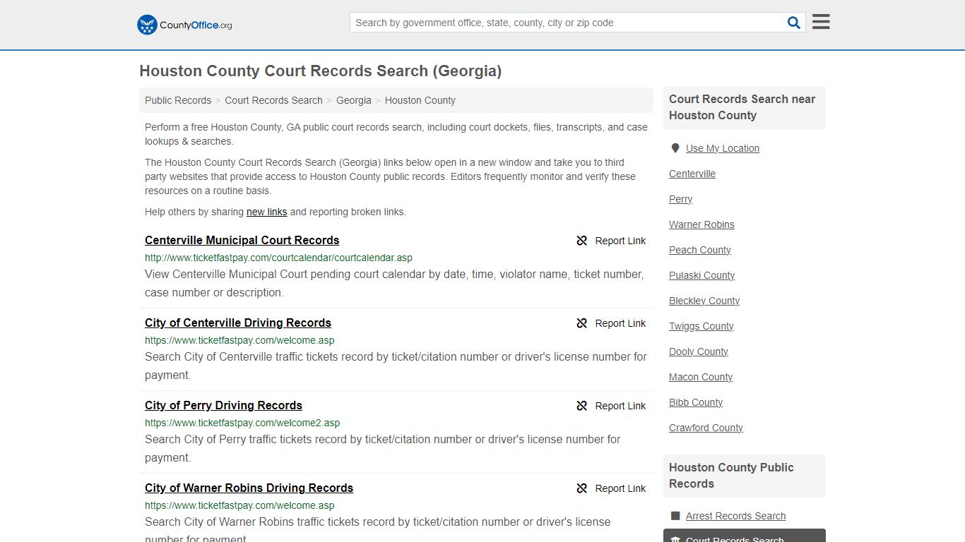 Houston County Court Records Search (Georgia) - County Office