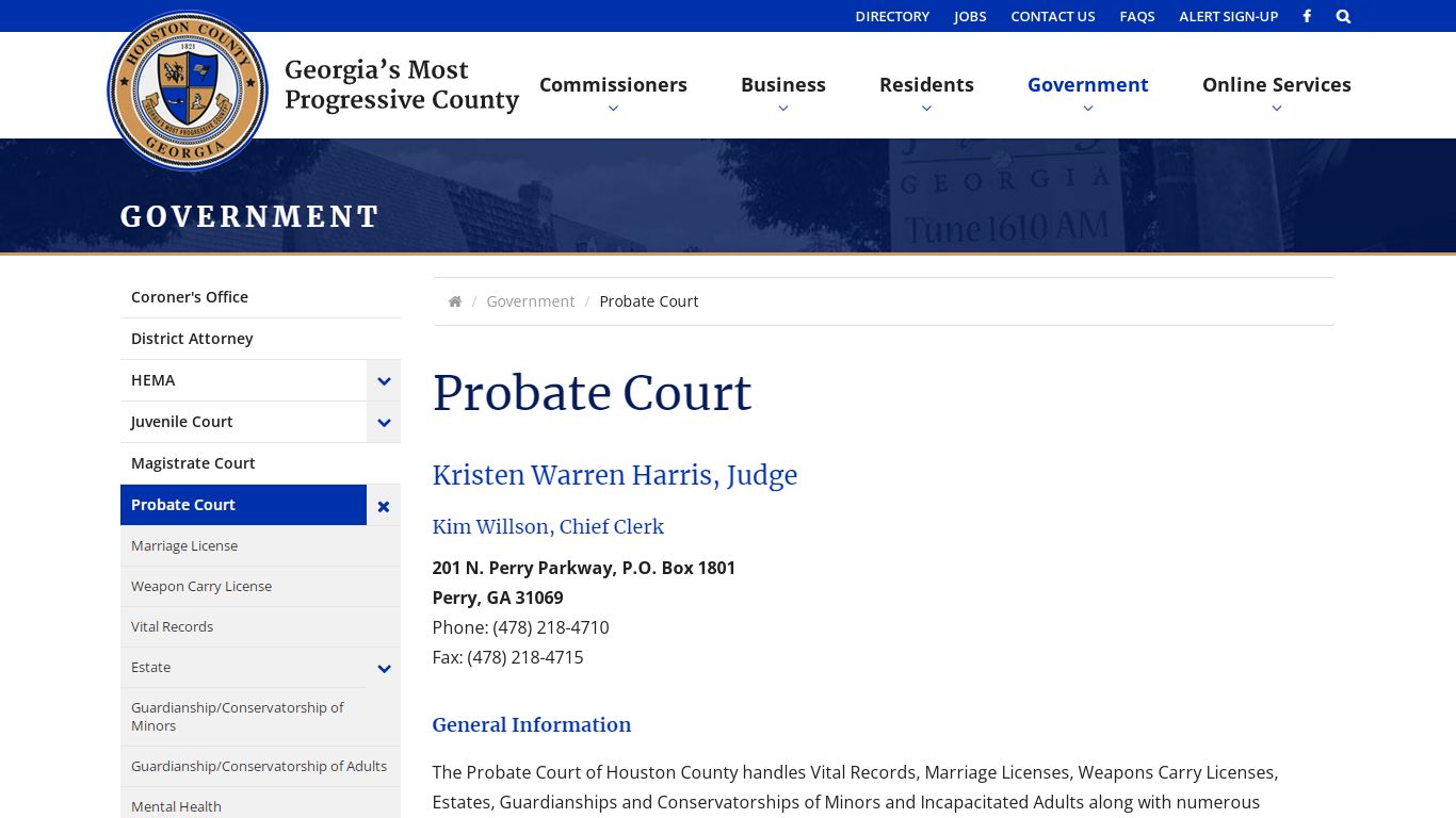 Probate Court - Houston County